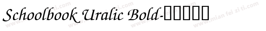 Schoolbook Uralic Bold字体转换